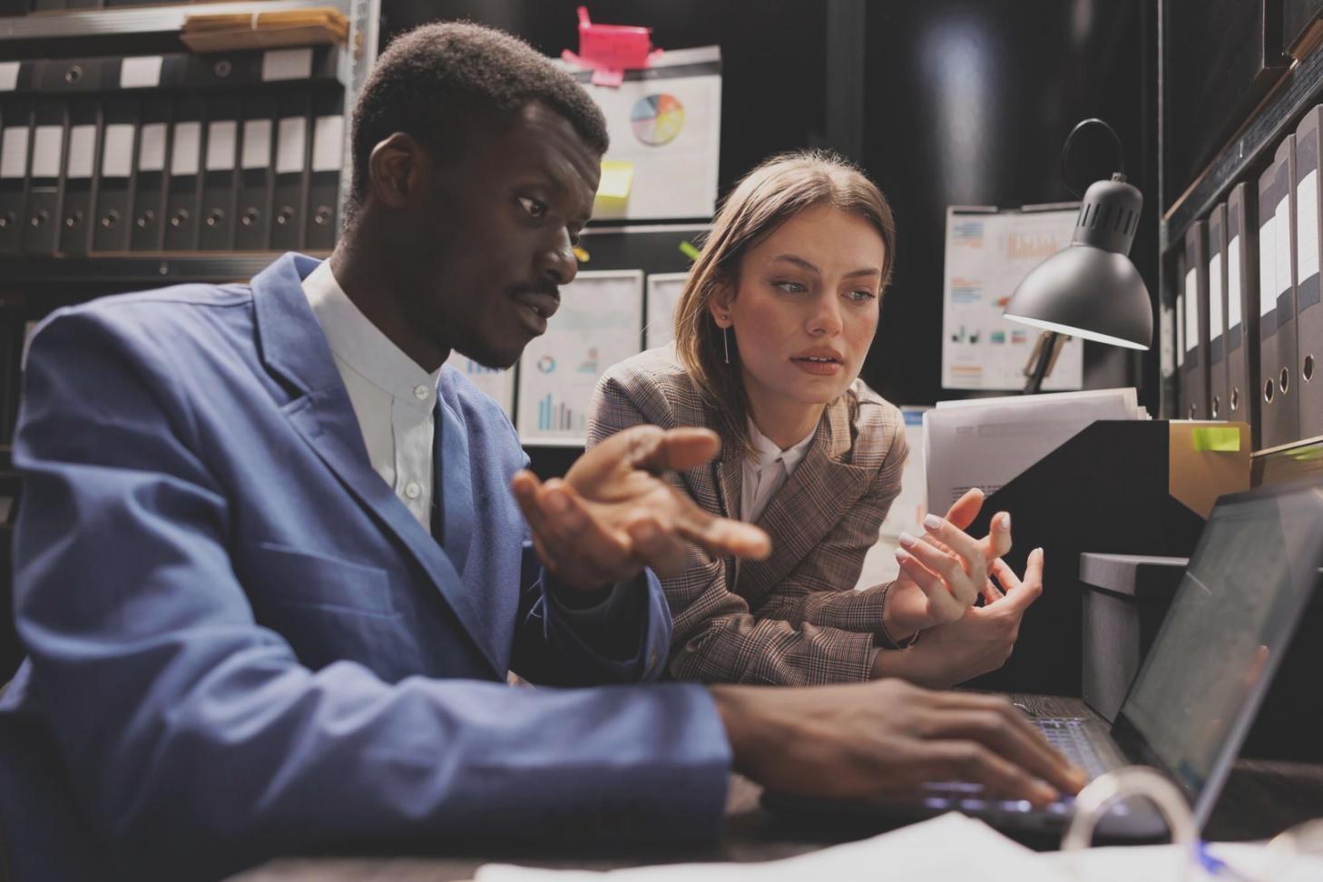 Students working through practical financial exercises